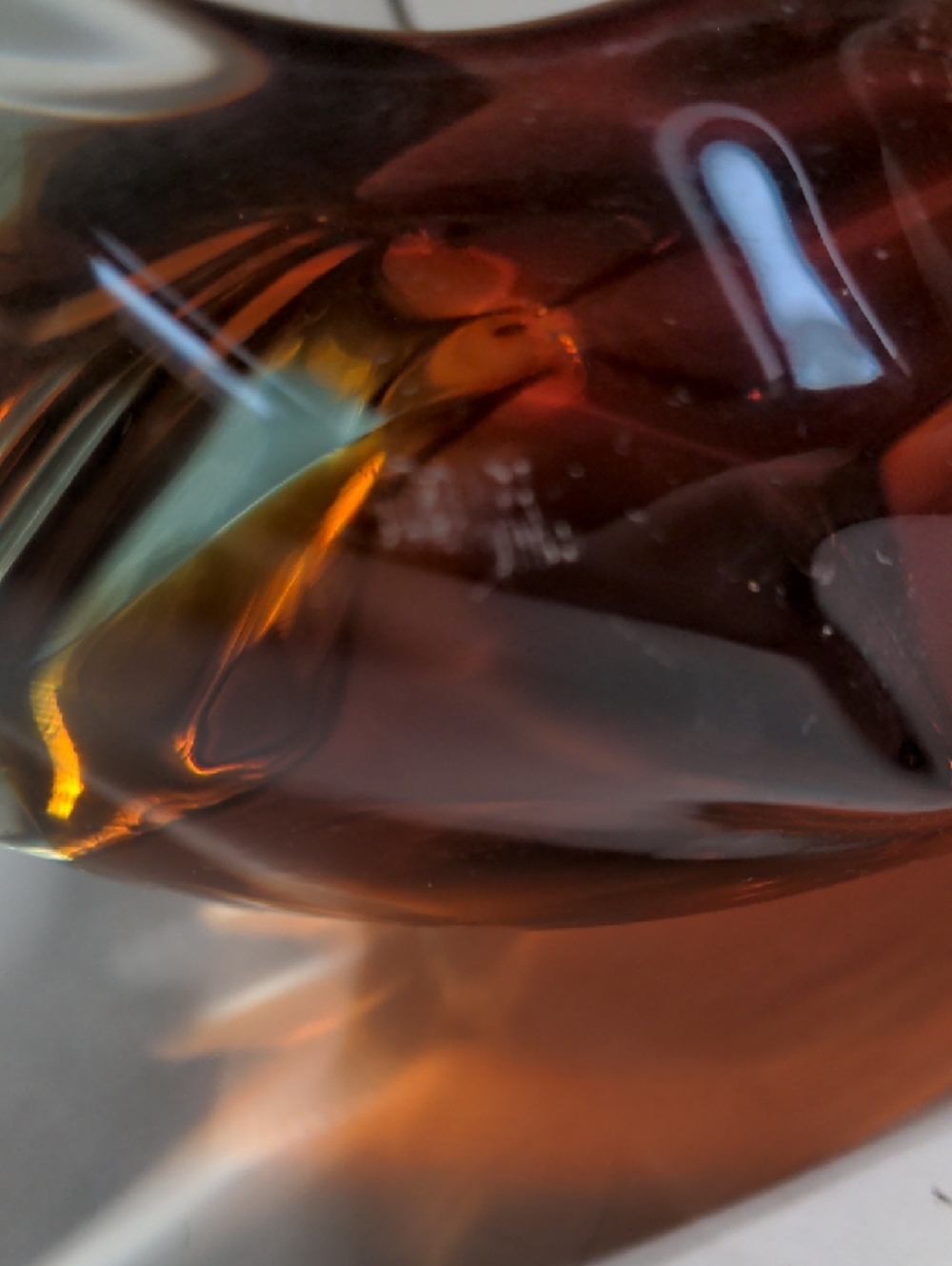 Vintage Amber Art Glass Decor – Sculptural Hand‑Blown Centerpiece (6.75”) - Picture 8 of 8